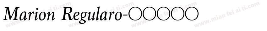 Marion Regularo字体转换